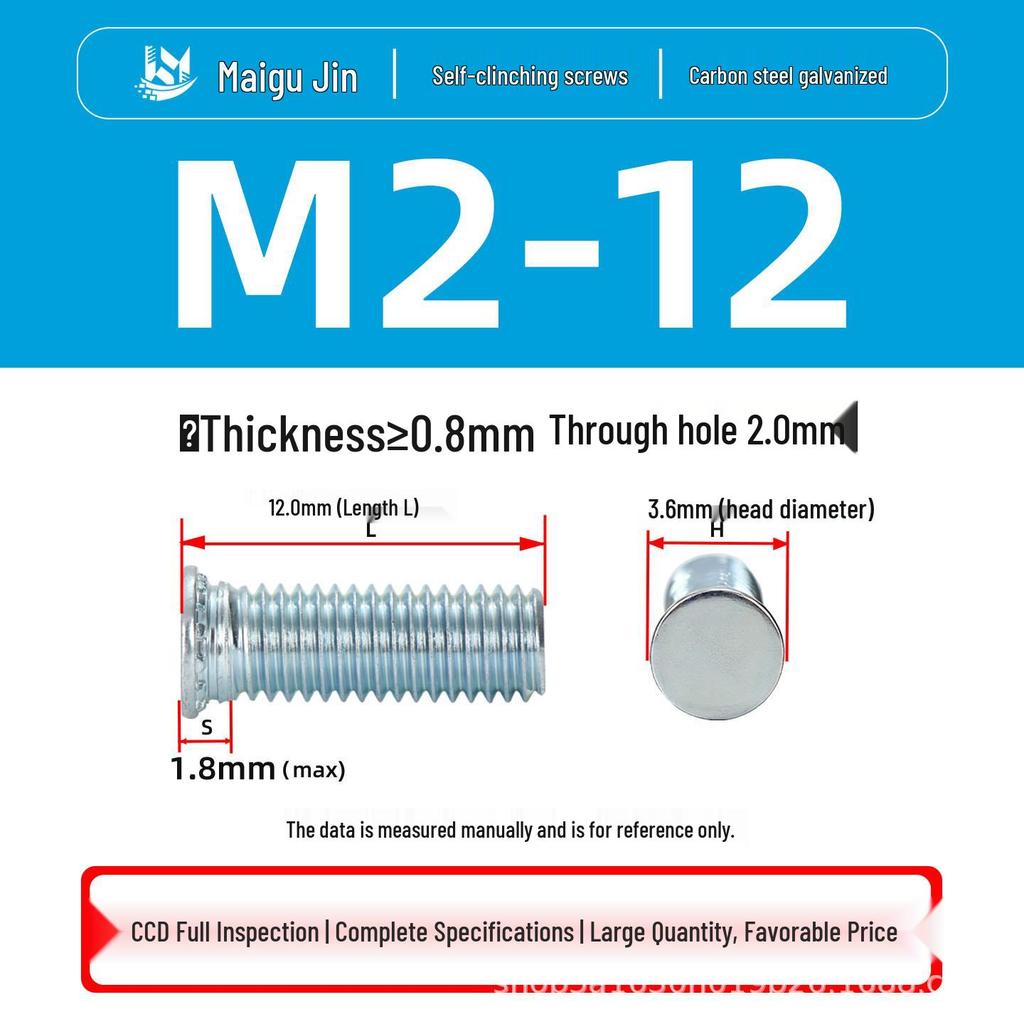Flat Head Carbon Steel Galvanized Rivet Nuts FH-M2 to M10 - Free Shipping