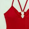 New Solid Color Suspender Tight and Thin Fashion Women's One-piece Swimsuit, Trendy Women's Hot Spring Clothes