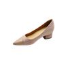 Splicing Tip Height Increase 7cm Thick Heel Single Shoes Women 2025 Early Autumn New Fairy Wind Is Not Tired Feet Shallow Mouth High Heels