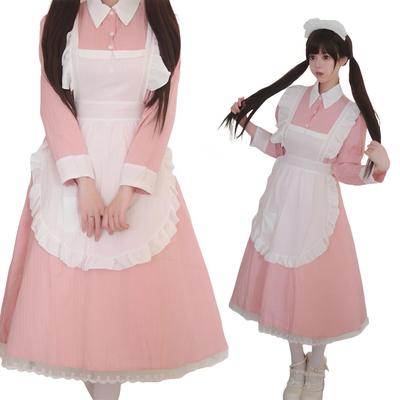 AOTYP Halloween Cosplay Maid Plus Size Apron Dress British for Maid Coffee and School Lolita Size XL Outfit, Costume, Style, Cafes, Shops, Festivals,