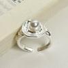 925 Silber Liebesherz Ring für Damen Mädchen Geschenk Linie Perle Koreanischer Süßer Schmuck Geburtstagsgeschenk