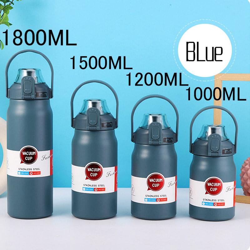 

Big Cap Thermo Bottle Thermal Water Bottle Steel Steel Portable With Straw Thermoses Insulated Cup Durable Durable 1000ML