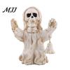Festive Desktop Display Props Halloween Resin Figurine, Spooky Skeleton Pumpkin Ghost Statue for Detailed Horror Figurine Decorations Tiered