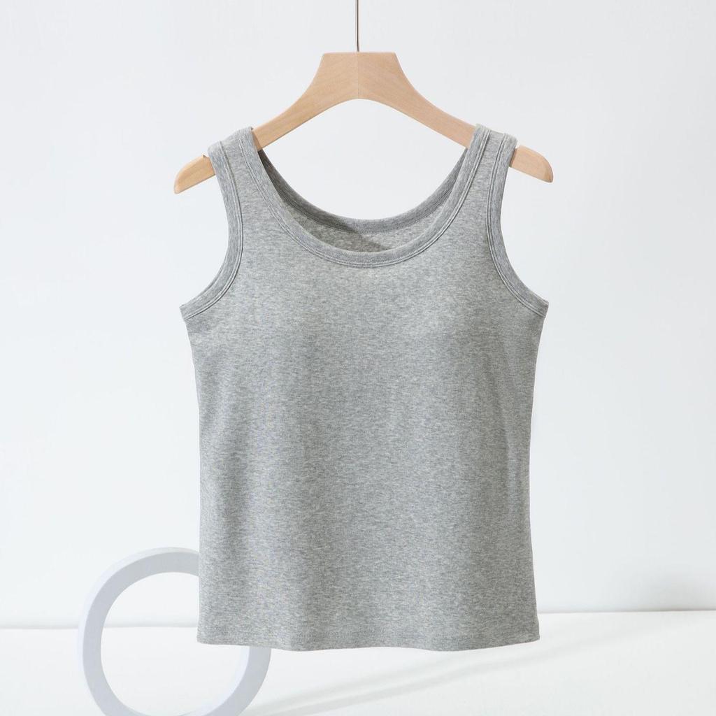 Women's Anti-Light Cotton Camisole: Covers Underarm, Chest Pads, Wear Alone or as Base Layer, Sleeveless Top
