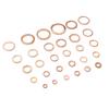 100pcs Copper Crush Washer Gasket Set Flat Ring Seal Assortment Kit