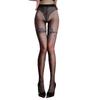 Women Sexy Stockings Silver Two-Color Jacquard Pantyhose Fake Long Tube Leg Ring T Crotch Transparent Temptation Sockings