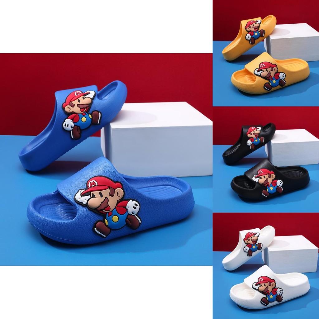 Mario Zeichentrickfigur Kinder Slipper Sandalen Bequeme Sommer Indoor Hausschuhe