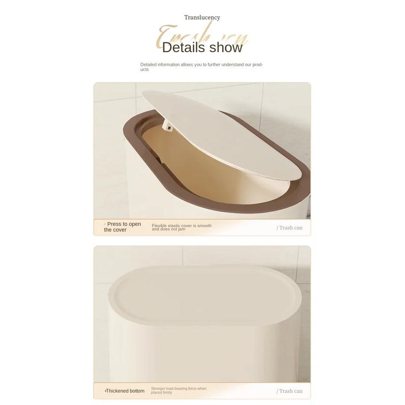 1 Haushaltsmülleimer, schlichtes Design, geeignet für den Heimgebrauch, geeignet für Küche, Schlafzimmer und Wohnzimmer