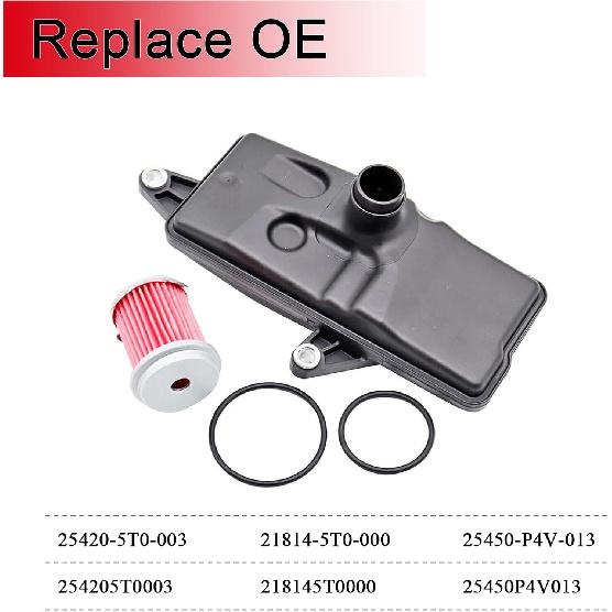 Automatic Transmission Filter Oil Pan with O-Rings Compatible with Honda Civic 2014-2019 Fit 2015-2019, HR-V 2016-2017, Replaces# 25420-5T0-003,
