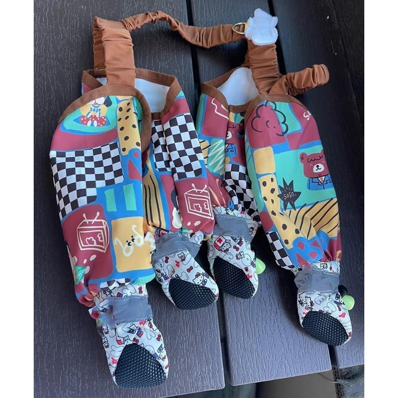 

Dog Out Dust Pants Dog Anti-Dirty Pants Legs Dog Shoes Anti-Dirty Pants Bigbear Teddy Dog Leg Cover XXL back length 45 recommended 15-8.5kg