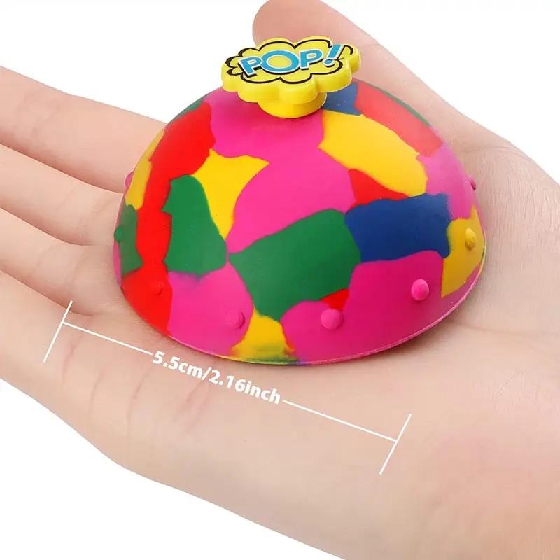 Camouflage Rotating Bouncing Bowl Hip Hop Creative Bouncing Pressure Relieving Rubber Jumping Hemisphere Outdoor Novel Child Toy