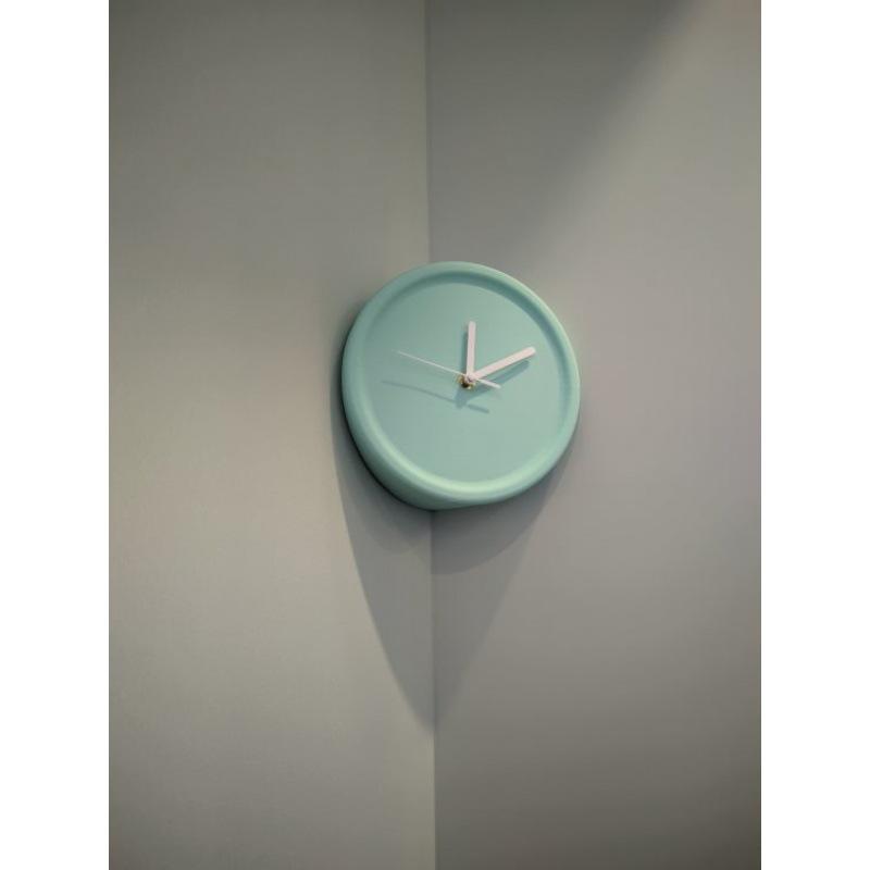 Minimalist Corner Wall Clock 20cm Diameter 3D Illusion Art Clock Noiseless Battery Operated Decorative Wall Watch