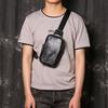 Bolsa de Peito de Couro Masculina de Couro Bovino Grande Capacidade Bolsa Mensageiro Casual Versátil Bolsa de Ombro Feminina Mochila Pequena de Couro Oleoso