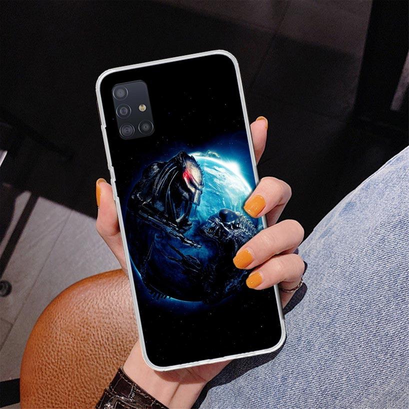 Alien Vs Predator Painted Phone Case For Samsung Galaxy A52 A32 A22 A12 A51 A31 A50S A30S A20S A10S Note 20 Ultra 10 Plus S10 A7