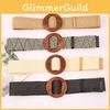 And Weave Waist Rope Wooden Round Buckle Women Belt Clothing Accessories Gift