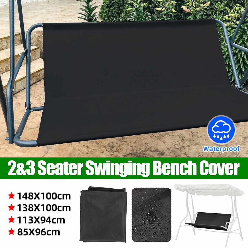 2/3 Seater Swing Cover Chair Bench Replacement Waterproof Patio Garden Outdoor Swing Case Chair Cushion Backrest Dust Cover