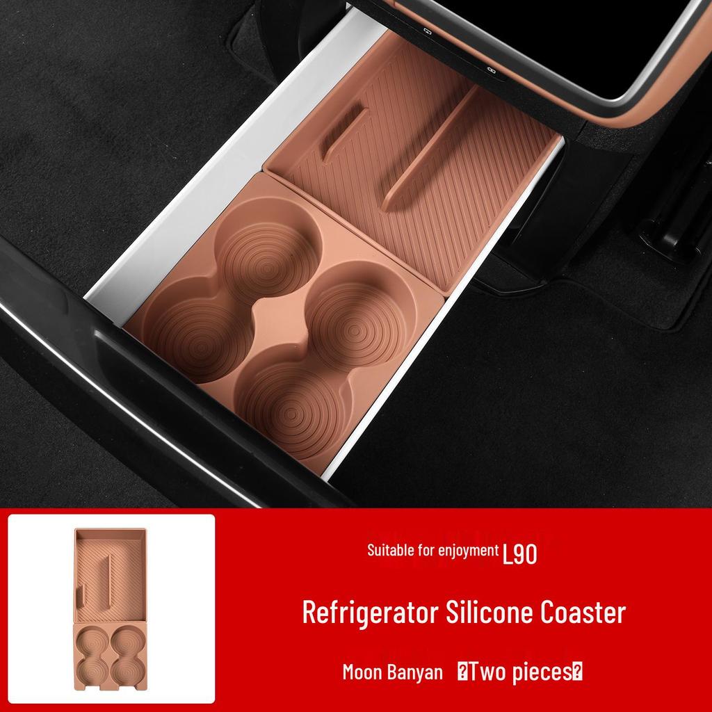 Silicone Drink Holder & Anti-Slip Mat for L90 Refrigerator Cup Holder - Car Interior Decor Accessory