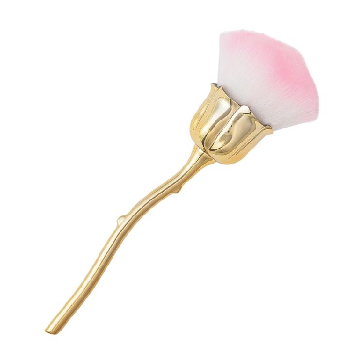 

Long Handle Nail Art Brushes Designed for Removing Dust and Powder Rose Shape Soft Bristles Brush for Salon and HOme