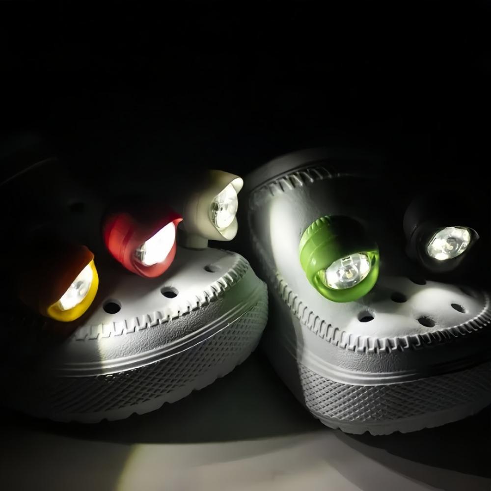 2pcs Cave Shoes Headlights Detachable LED Lights with 3 Lighting Modes for Outdoor Cycling Hiking Camping Warning Shoe Lights