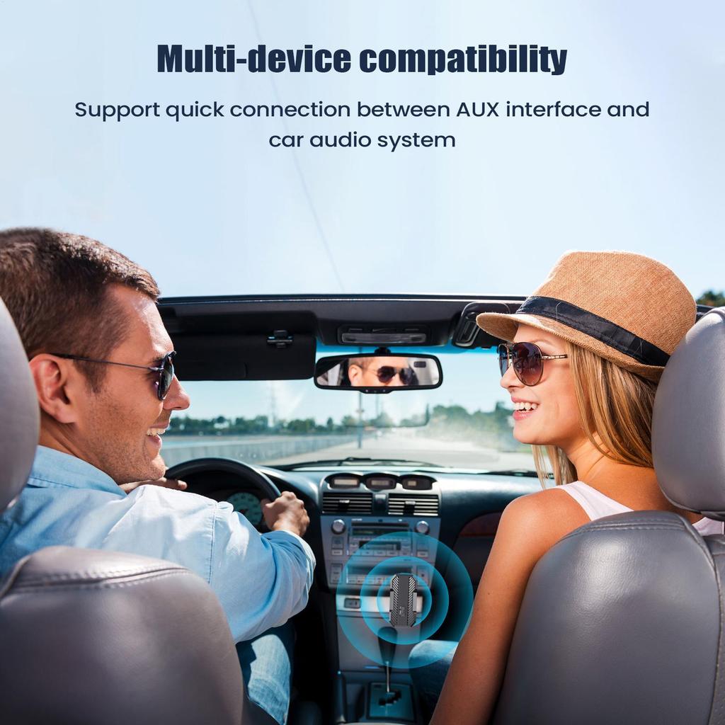 2-in-1 Bluetooth5.3 Adapter Transmitter Receiver Wireless Audio For Car Music Headphone Speaker AUXs Audio Adapter