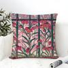 Romantic French pink decorative flowers Pillow Case linen pillow case sofa home decor cushion cover cushion cove