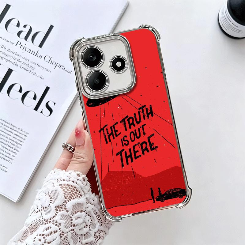 

The X Files I Want to Believe Soft Phone Case For Xiaomi Redmi Note 14 15 Pro Plus 13 12 11S 11T 5G 10 9S 9 Plating Anti-Fall Fu Redmi Note 12 5G