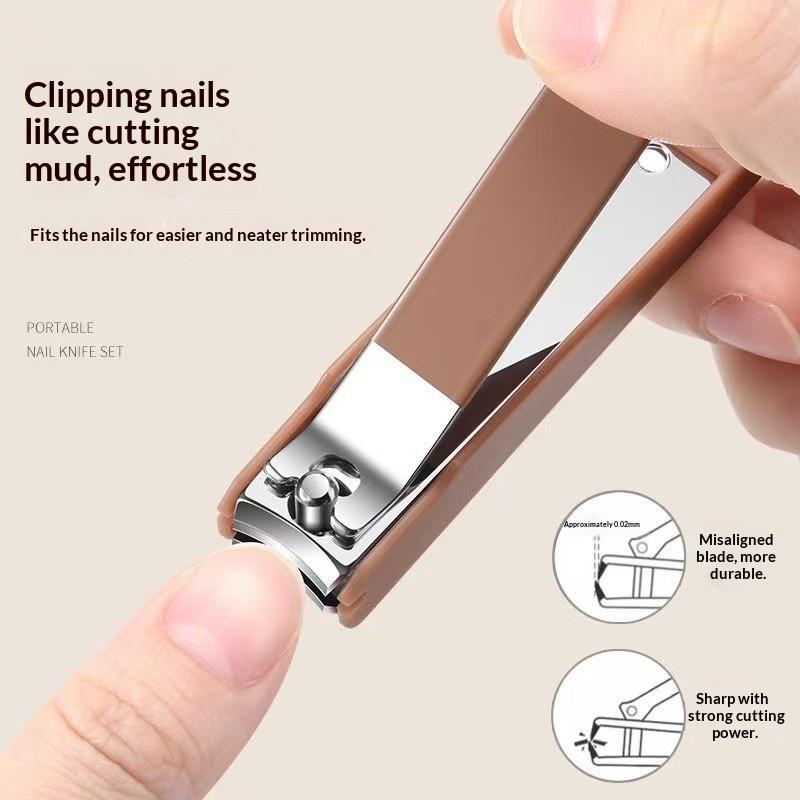 4/6Pcs Stainless Steel Anti-Splash Nail Clipper Set Slanted Nail Clippers Home Nail Clippers Set Manicure Tools