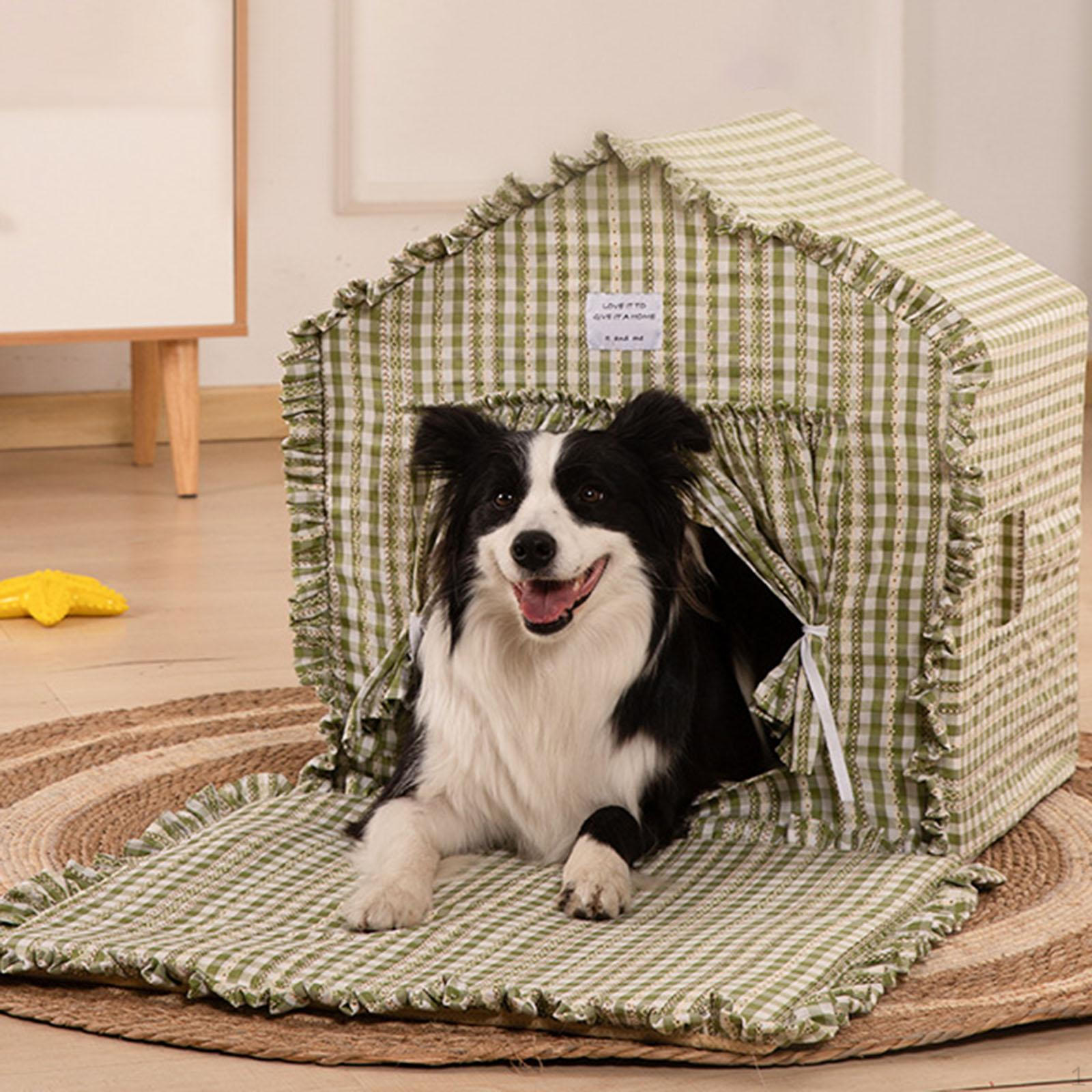 

Кошачий домик, палатка для домашних животных, гнездо, противоскользящие аксессуары, питомник, маленькая собачья кровать для домашних кошек green