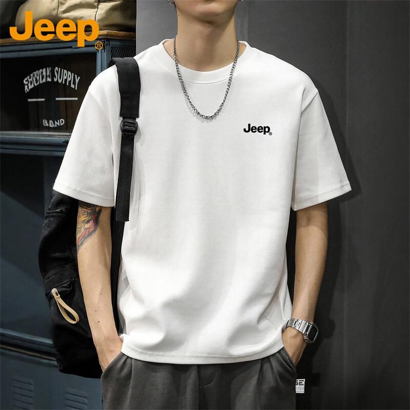 

Мужская летняя хлопковая футболка Jeep большого веса L