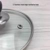 Tempered Glass Pot Lid for Wok, Soup Pot, Steamer, Frying Pan, Stainless Steel Electric Cookware, Induction Compatible