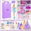 91pcs 11.5 Inch Girl Doll with Clothes, Accessories and Closet - Princess Gowns, Fashion Dresses, Outfits, Swimsuits, Shoes, Hangers - Dress Up Toys