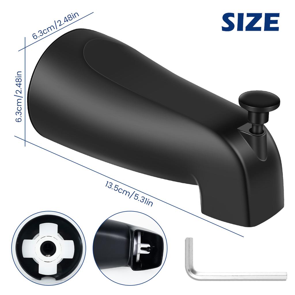 Bathroom Tap Zinc Alloy Bathtub Faucet with Diverter Slip Fit Basin Spouts Home Bathroom Accessories for 1/2 inch Copper Tube