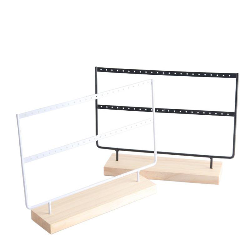 Zhiyu Solid Wood & Iron Perforated Earring Display Stand