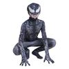 Kids Superhero Costume Venom with Lightning Bolts, Mask Set, Lycra, 4-5 Years, 120cm, Black/White