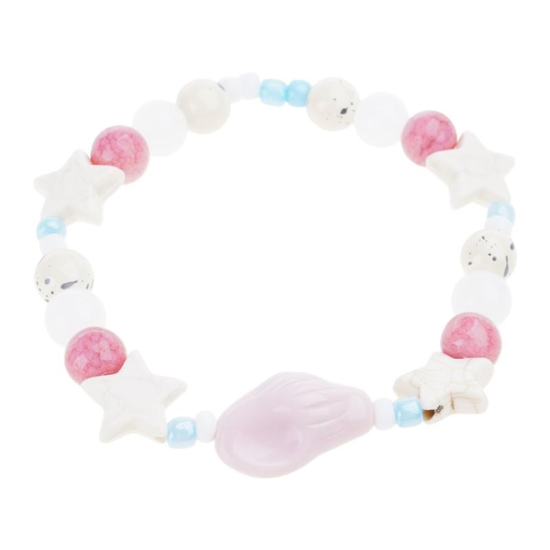 

Holiday Seashells Star Beaded Bracelet Ceramic Glass Beads Lightweight Casual Jewelry Gift For Women Girls