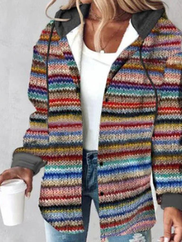 Casual Women's Large Checkered Coat Autumn Winter New Arrival