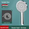 Large Five-Speed Pressurized Shower Head with Handheld and Yuba Water Heater