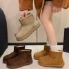 Snow Boots Women's Winter New Fur Integrated Fleece Thickened Bread Shoes Warm Cotton Shoes Women