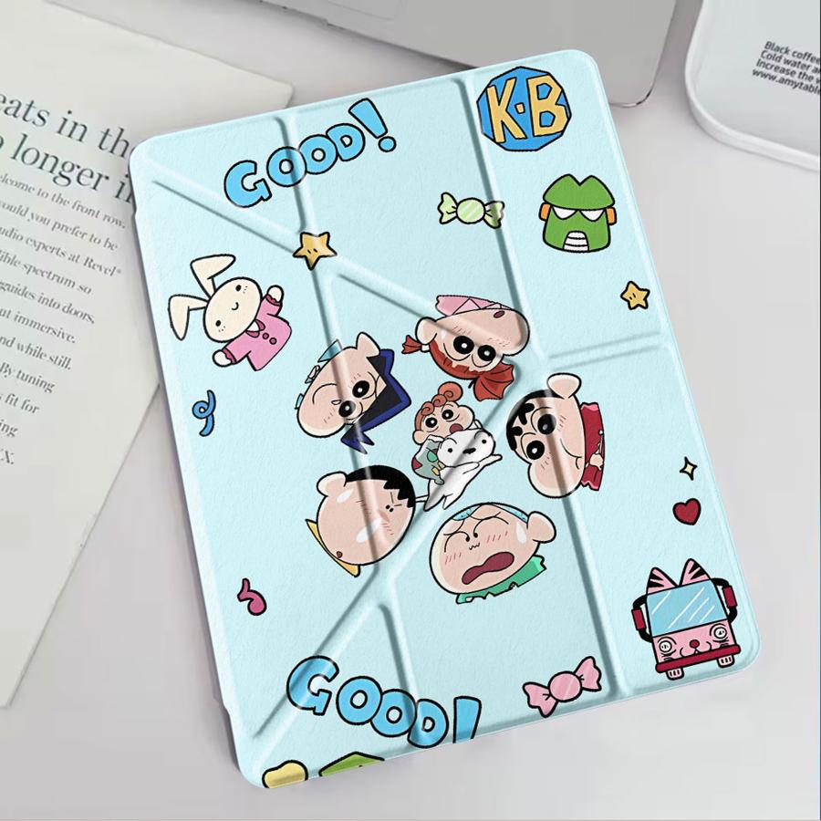 Cra-yons Shin-chans Cute Holder Cover Tablet Case For iPad Mini 6 7 Pro 11th 10th 9th 8th 7th 12.9inch Pro 2025 Air 4 5 M3 M2 1