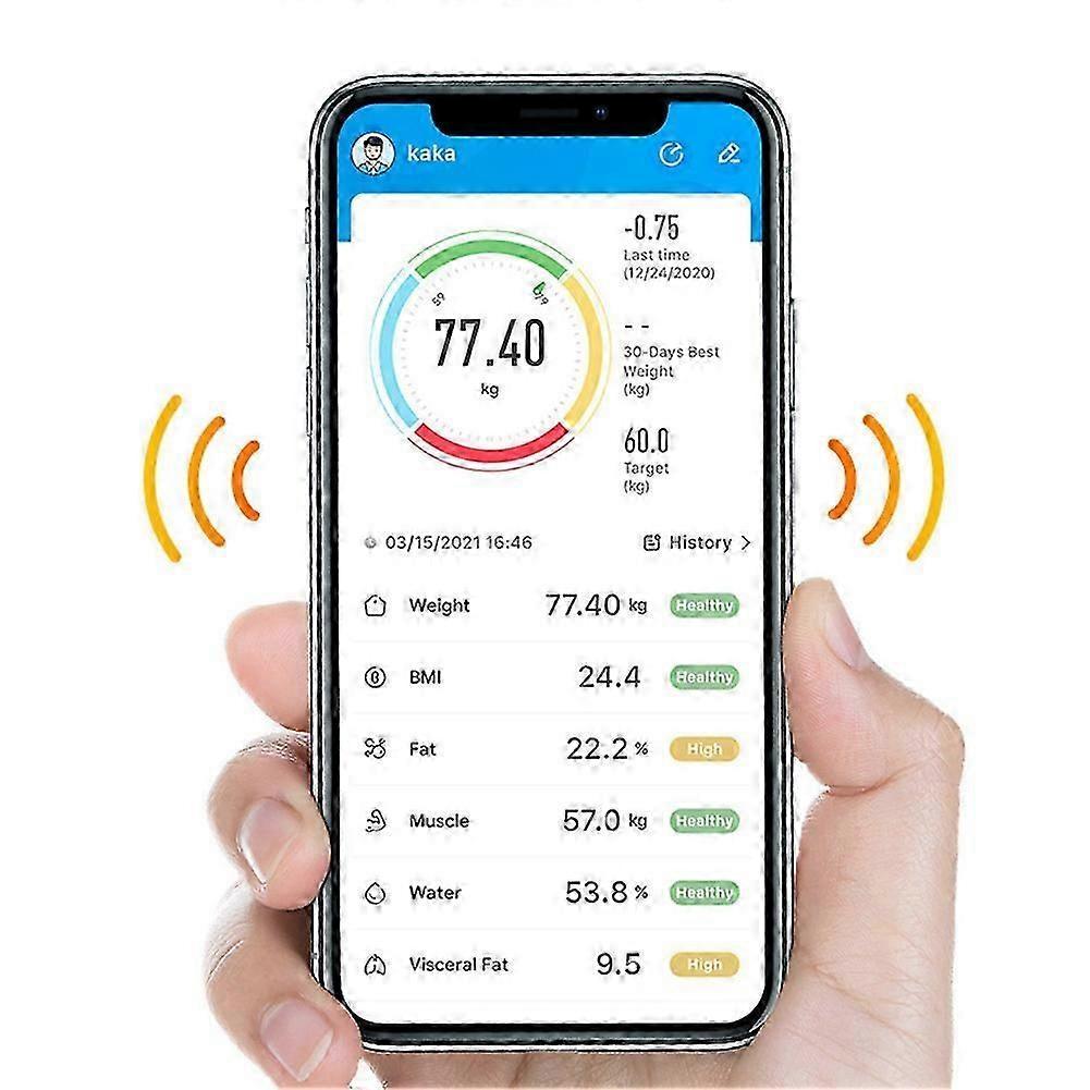 Bilancia pesapersone intelligente Bluetooth, bilancia da bagno, bilancia per il peso corporeo BMI, bilancia elettronica digitale a LED, analizzatore della composizione corporea