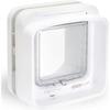 Puerta para gatos con microchip DualScan - Blanca - 142 mm x 120 mm (Memorización de hasta 32 chips)