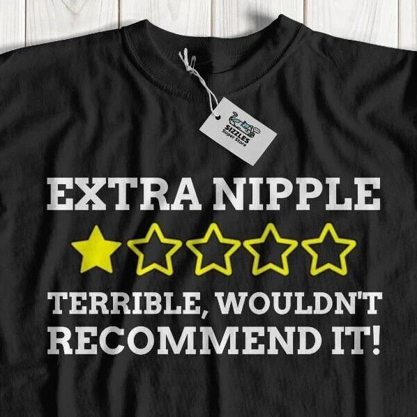 Unisex Funny Extra Nipple T-Shirt Nipple Removal Gifts Nubbin Polythelia Niplet 3XL