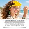Creative Palm Sun Hat Lightweight Skin-Friendly Summer Outdoor Portable Adjustable Headband Unique Style Sun Protection Hat