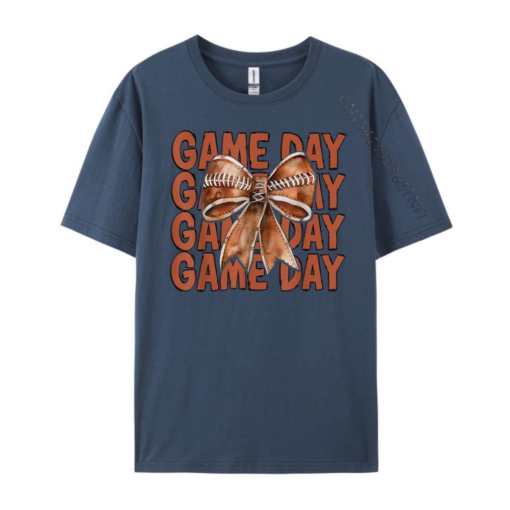 Coquette-rosett Amerikansk fotboll Touchdown Säsong Speldag Herrkläder T-shirts för män Karaktärs-T-shirts