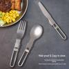 Titanium Folding Fork Spoon Portable Cutlery Set