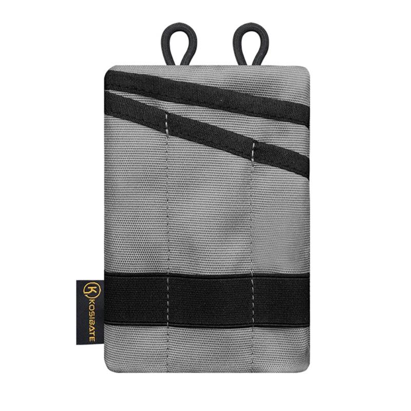 Portable Canvas EDC Organizer Pouch With Zipper Pocket Compact Belt Hanging Storage Bag For Cards Coins Keys Tools And Daily Carry