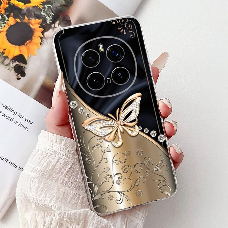 For Honor Magic 7 Pro Phone Case Magic7 Magic 6 Lite 5 Lite Back Cover Girly Fashion Flower Butterfly Paintong Soft TPU Bumper