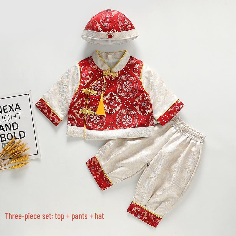 First Birthday Chinese Style Baby Dress & 100-Day Celebration Set XL-90