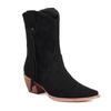 Women's Vintage Pointy Toe Horsehair Cowboy Boots Retro Leopard Block Heel Shoes