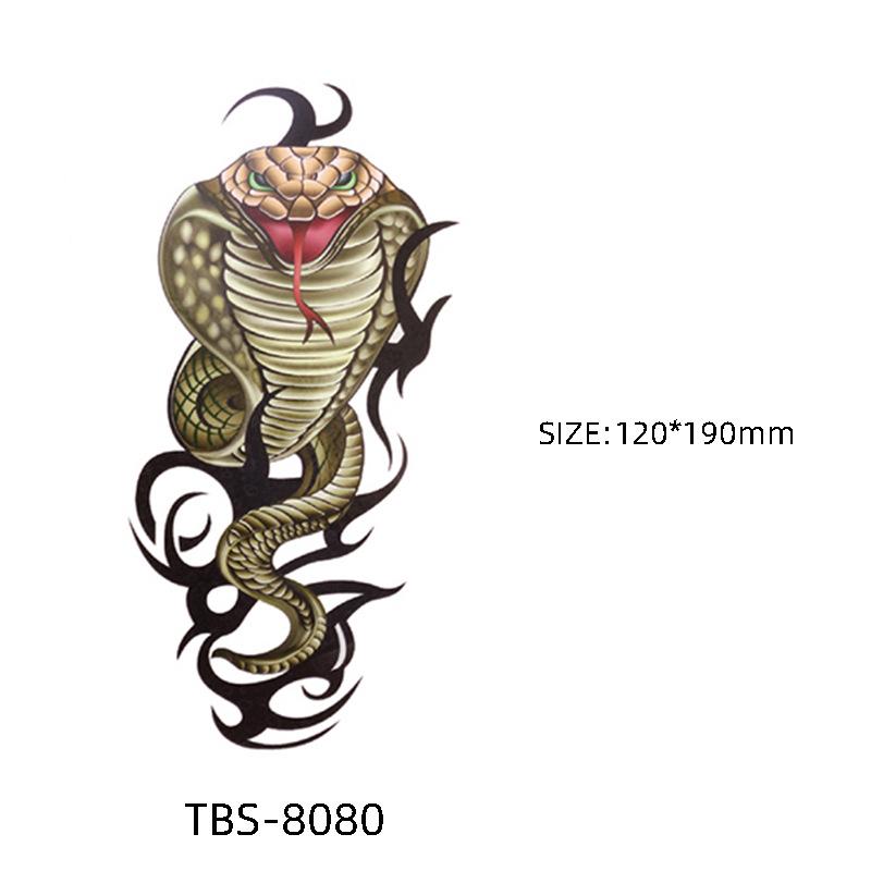 Waterproof Semi-Permanent Black & White Totem Flower Tattoo Stickers